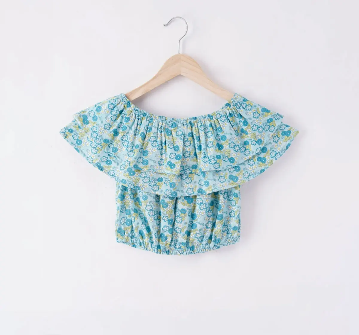 Girls Floral Smocked Top
