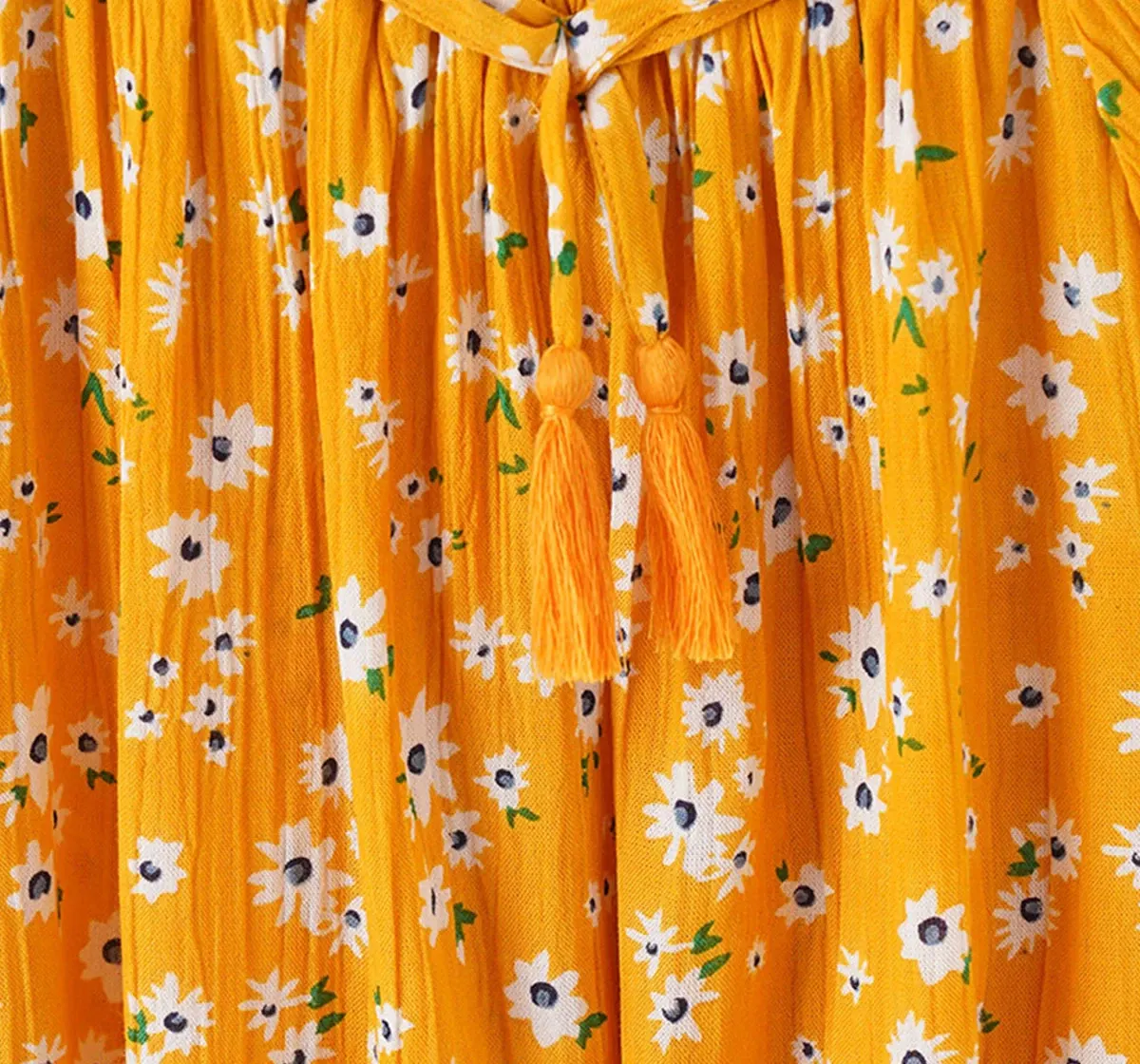 Girls Crinkled Floral Top