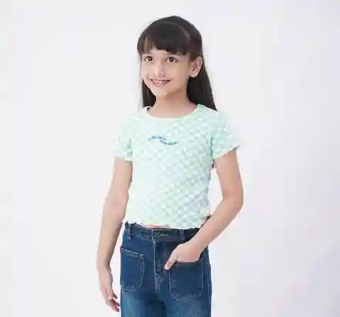 Girls Checkered T-Shirt