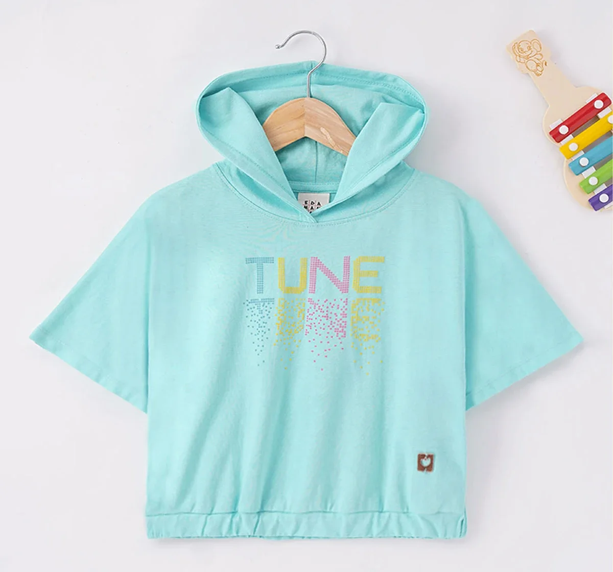 Girls Printed Hooded Tee