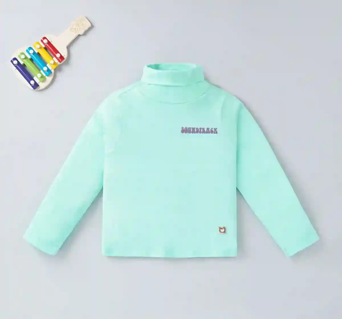 Girls Full Sleeves Turtle Neck Tee