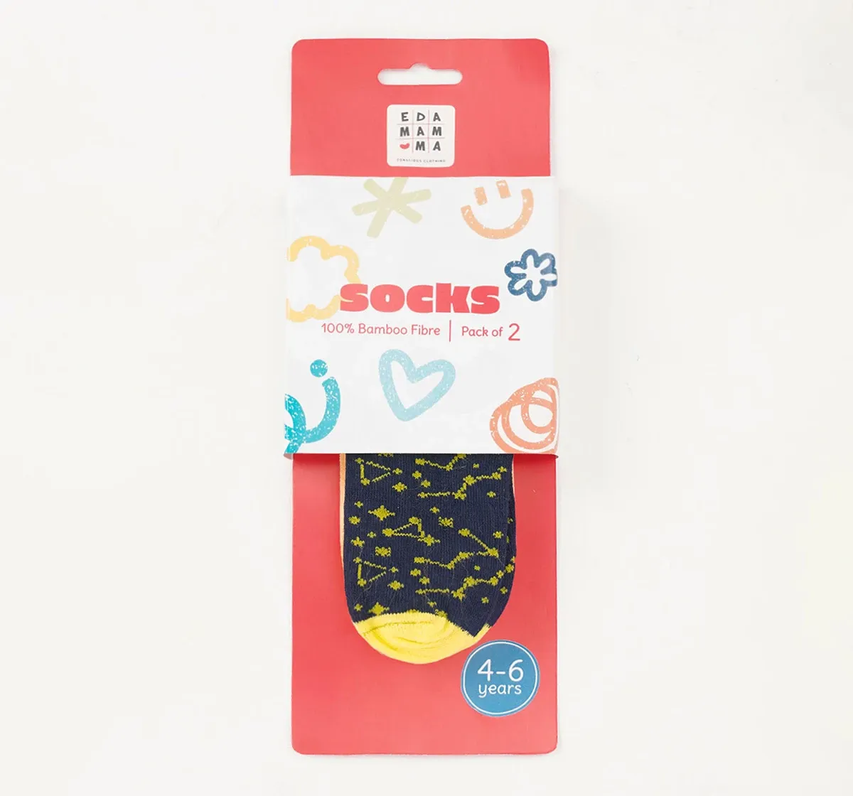 Pack Of 2 Unisex Bamboo Fibre Socks