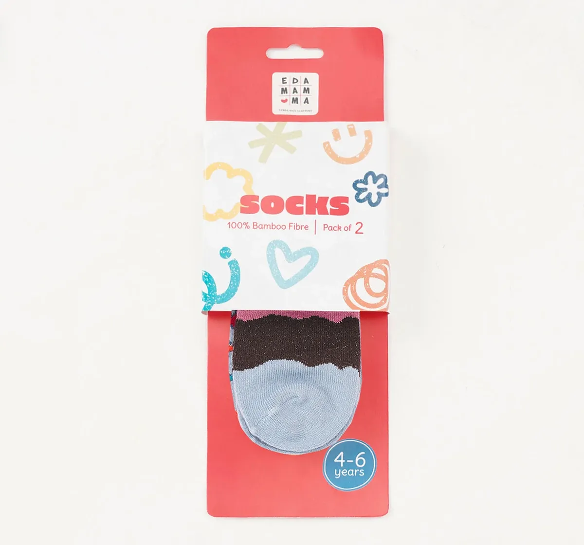 Pack Of 2 Unisex Bamboo Fibre Socks