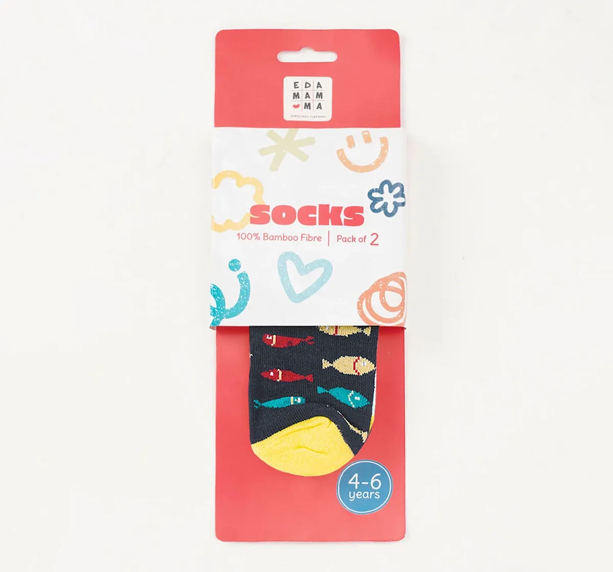 Pack Of 2 Unisex Bamboo Fibre Socks