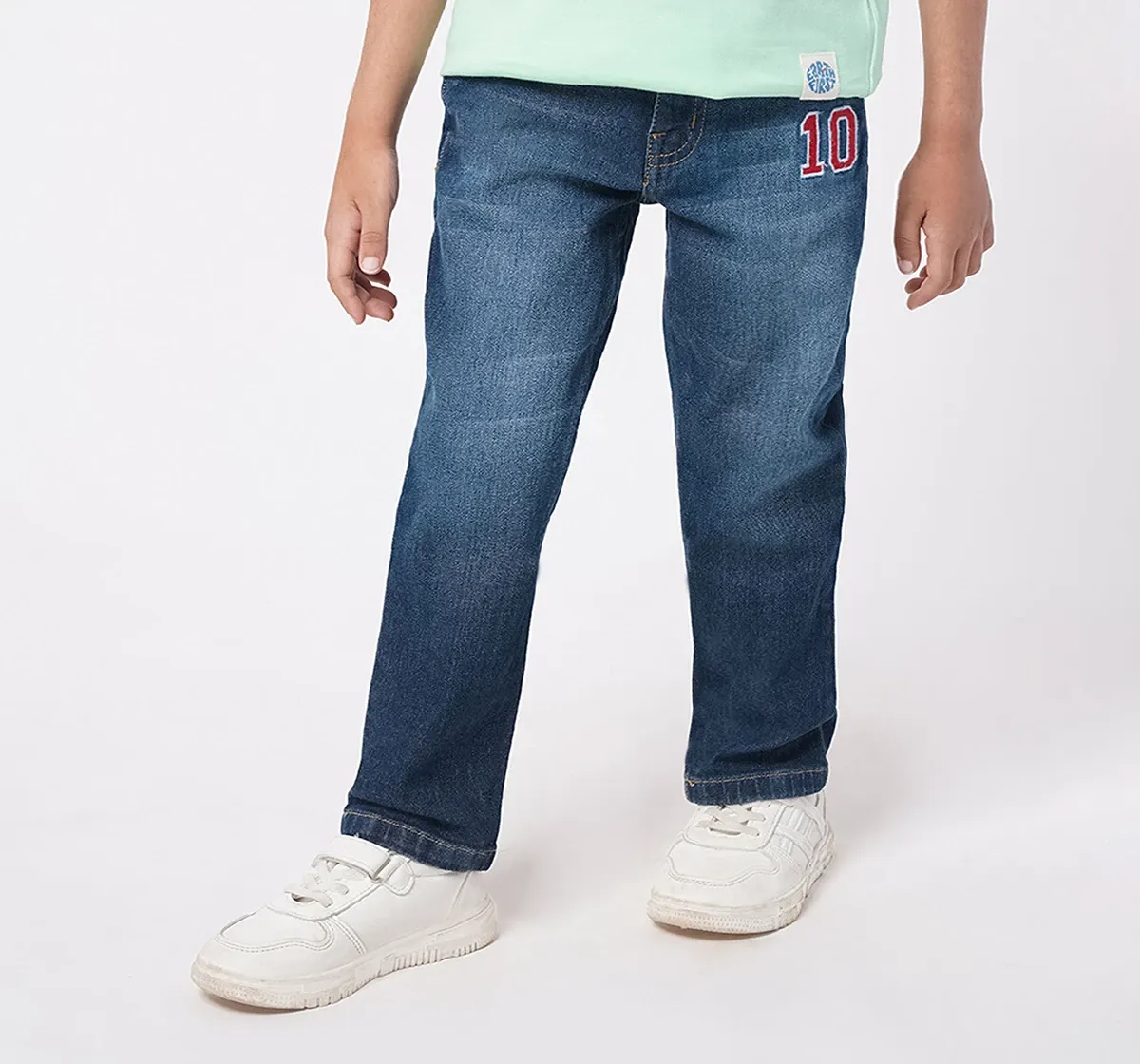 Boys Embroidered Denim Jeans