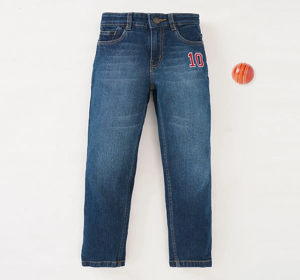 Boys Embroidered Denim Jeans