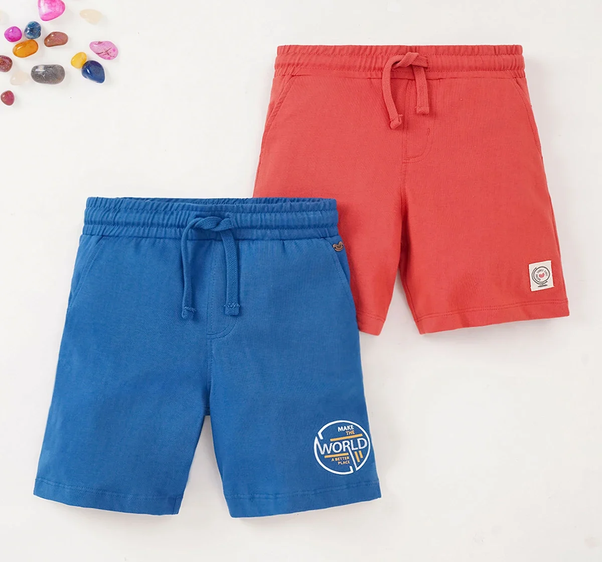 Boys Pack Of 2 Knit Shorts