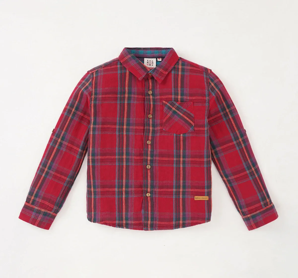 Boys Full Sleeves Checkered Shirt