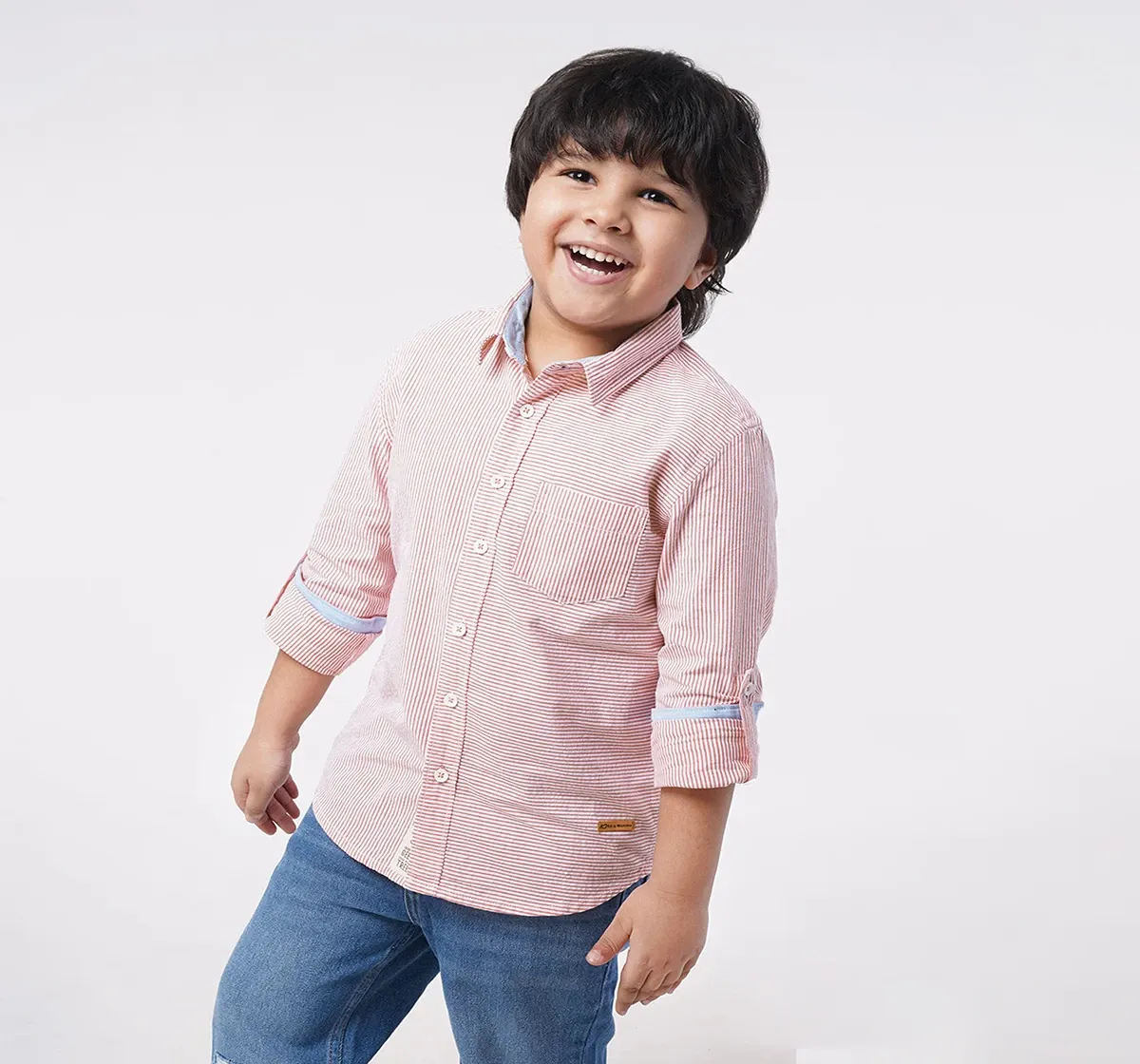 Boys Full Sleeves Striped Shirt