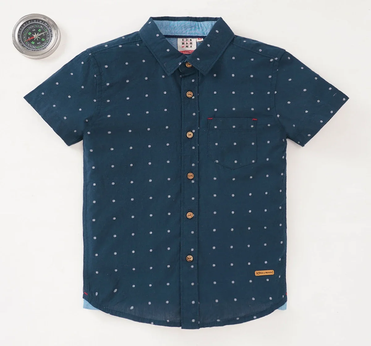 Boys Half Sleeves Dobby Shirt