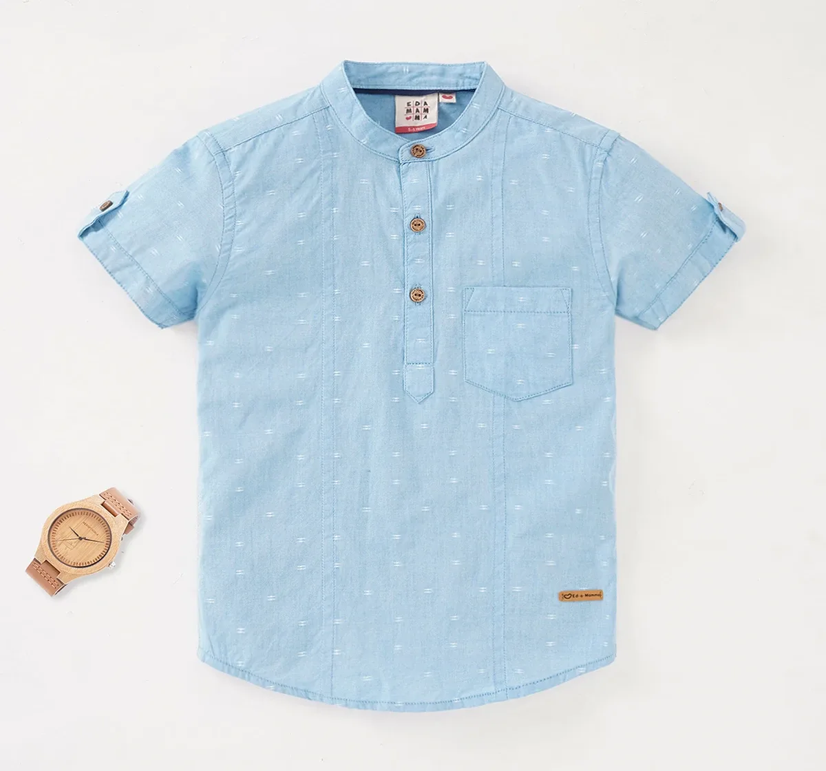 Boys Half Sleeves Dobby Shirt