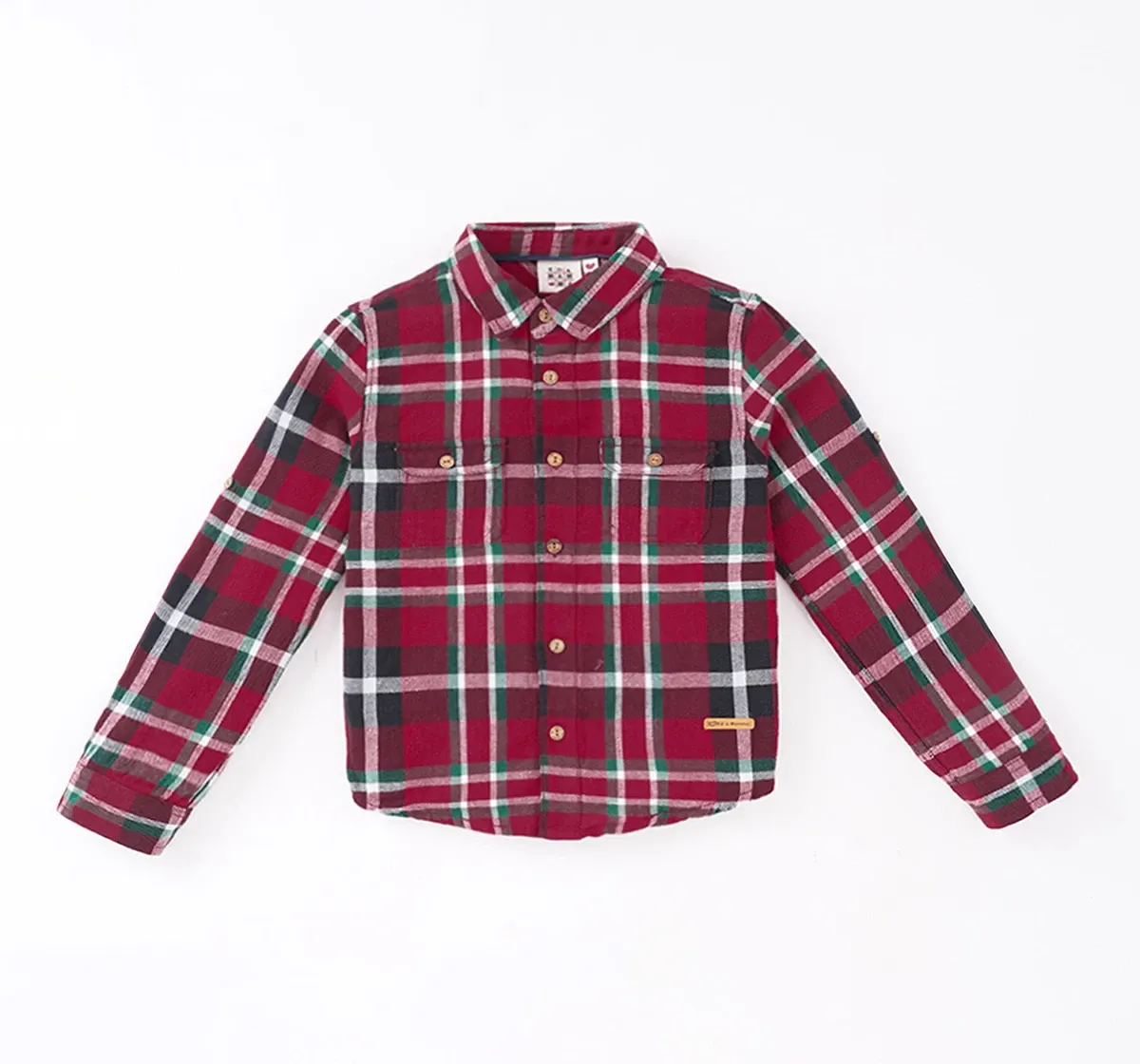 Boys Checks Printed Shirt