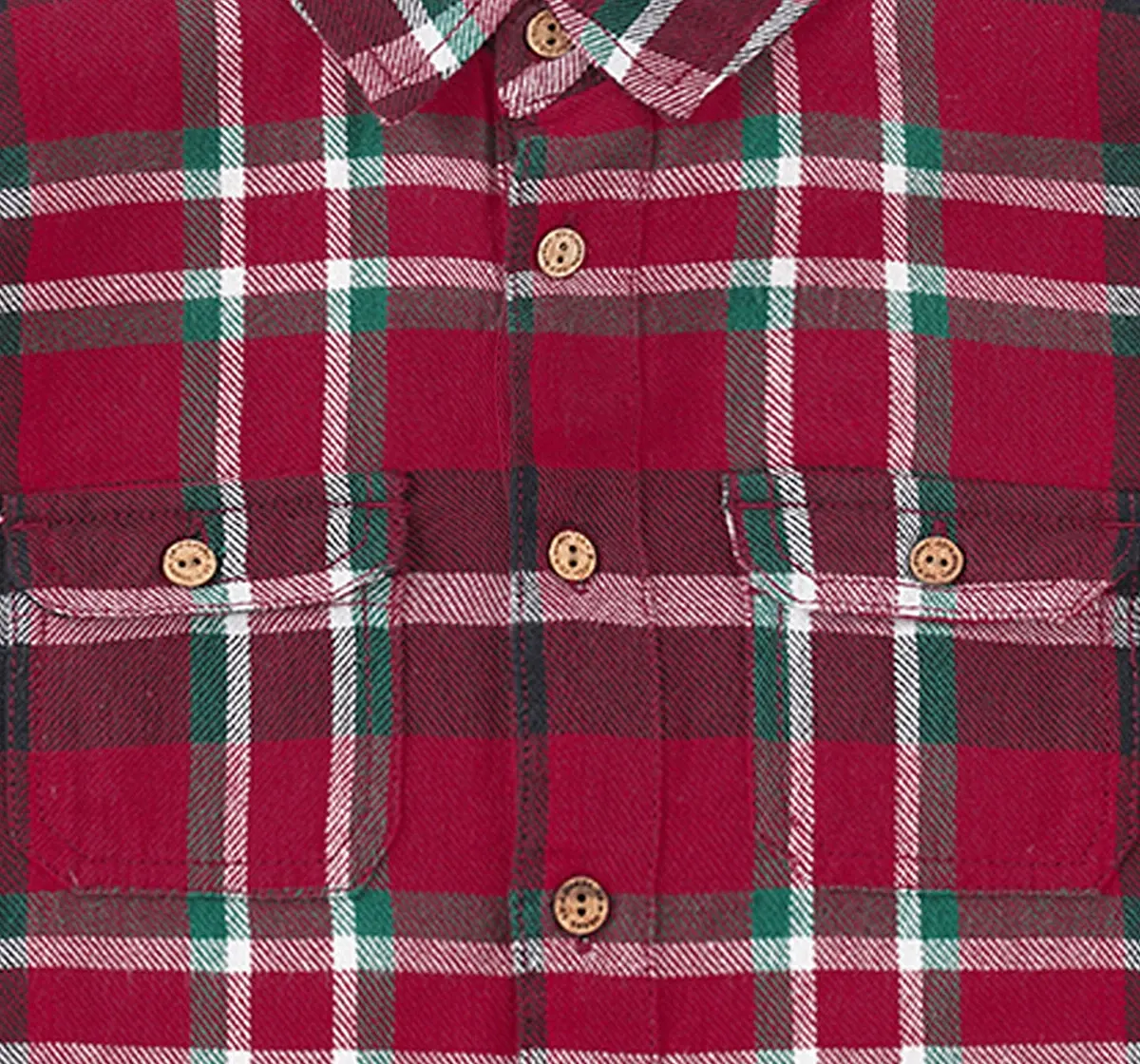 Boys Checks Printed Shirt