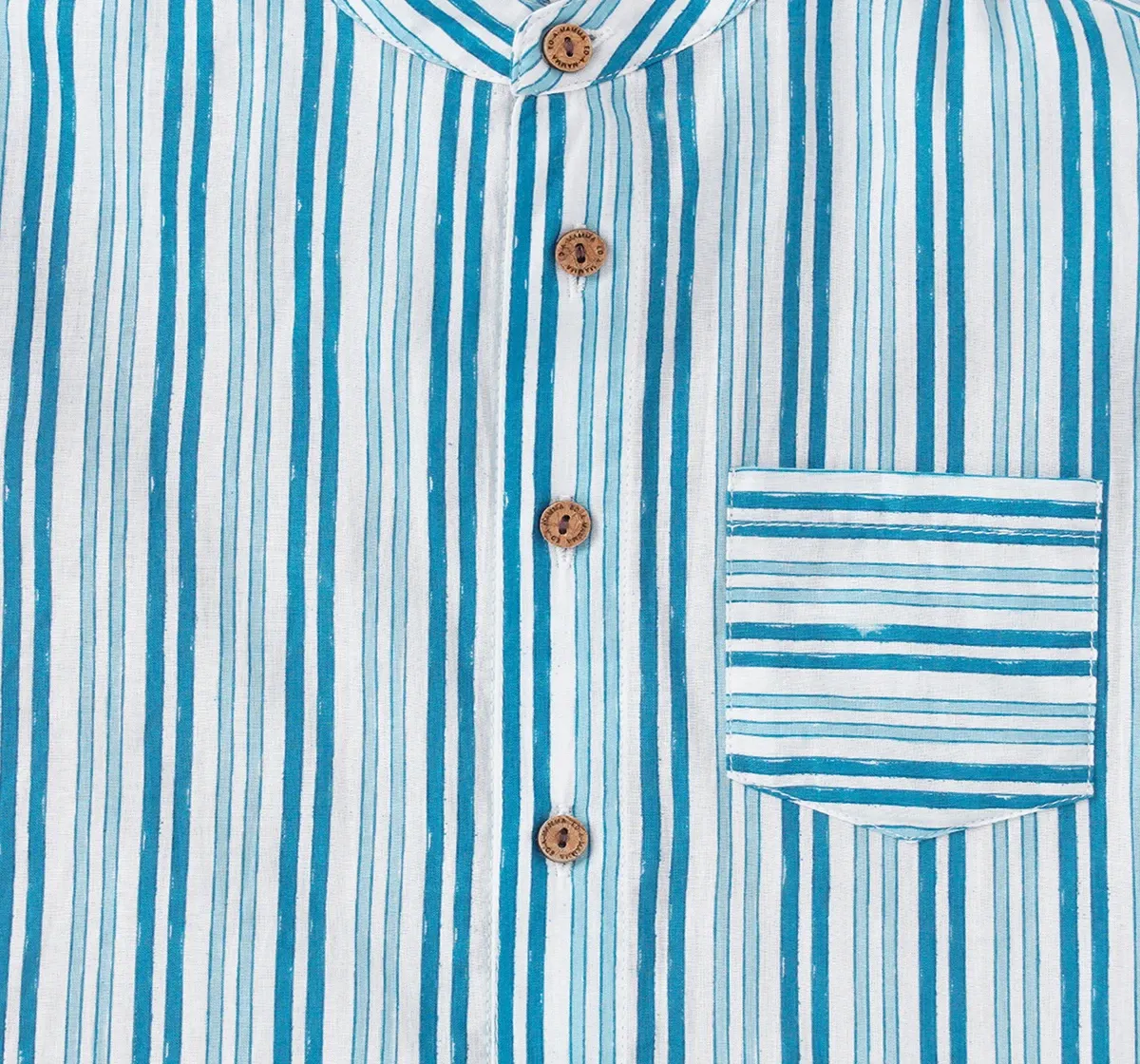 Boys Full Sleeves Striped Shirt