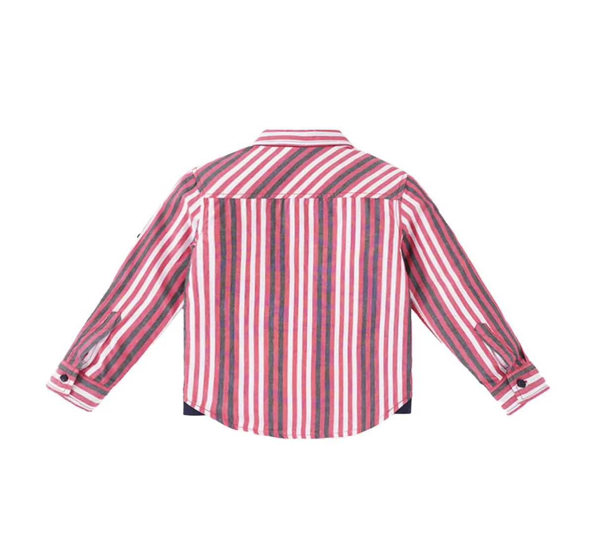 Boys Striped Printed Shirt