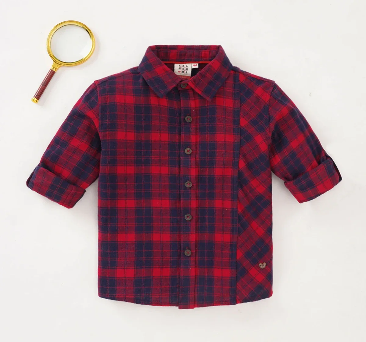 Boys Full Sleeves Checkered Shirt