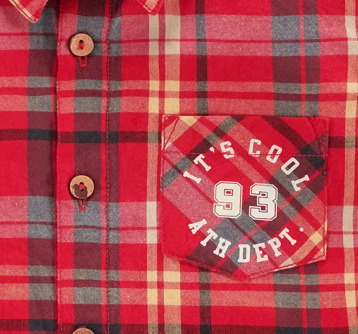 Boys Full Sleeves Checkered Shirt