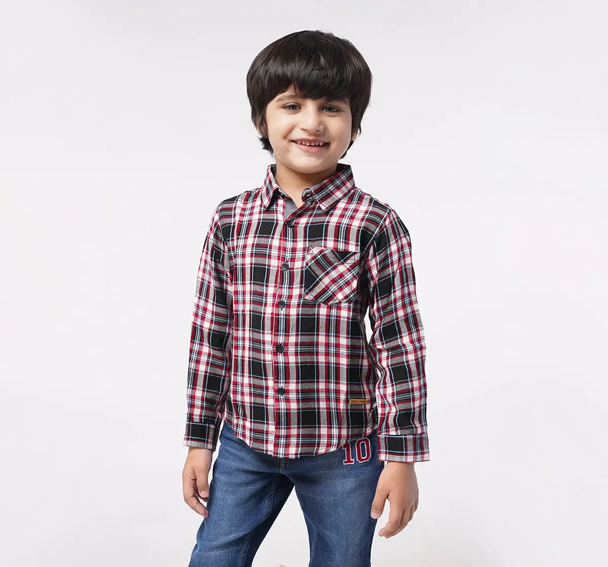 Boys Full Sleeves Checkered Shirt