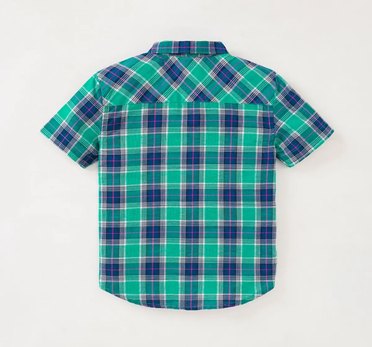 Boys Half Sleeves Checkered Shirt