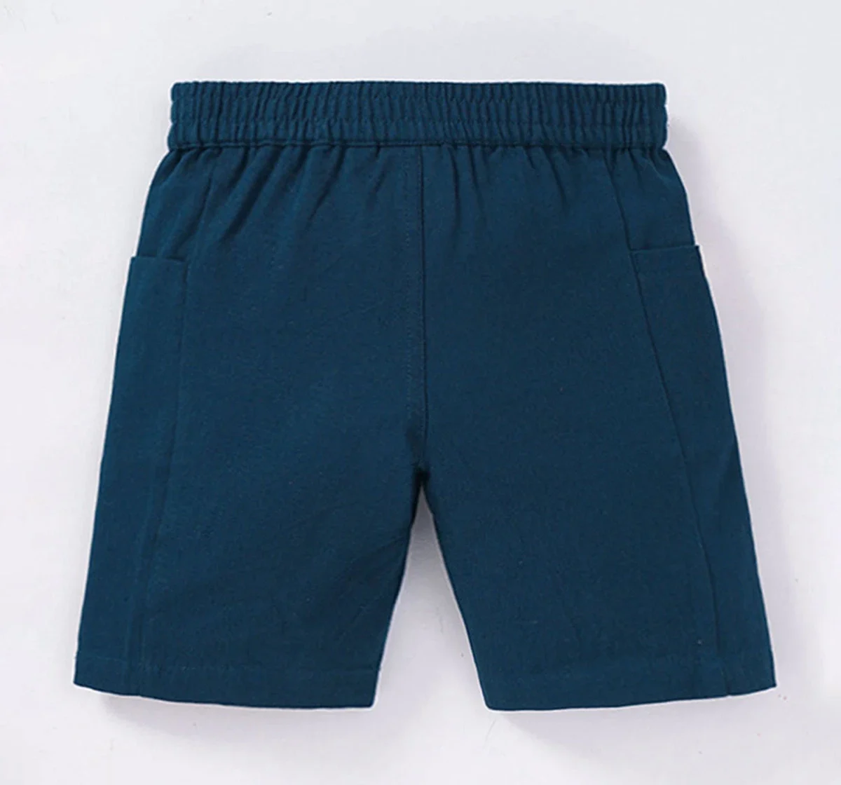 Boys Solid Shorts With Buckle