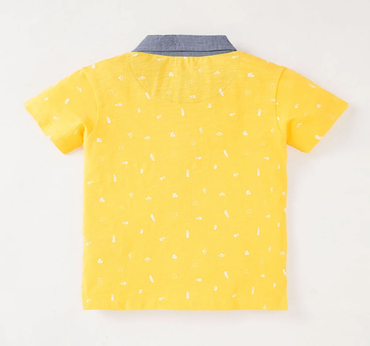 Boys Half Sleeves Collar Neck Tee