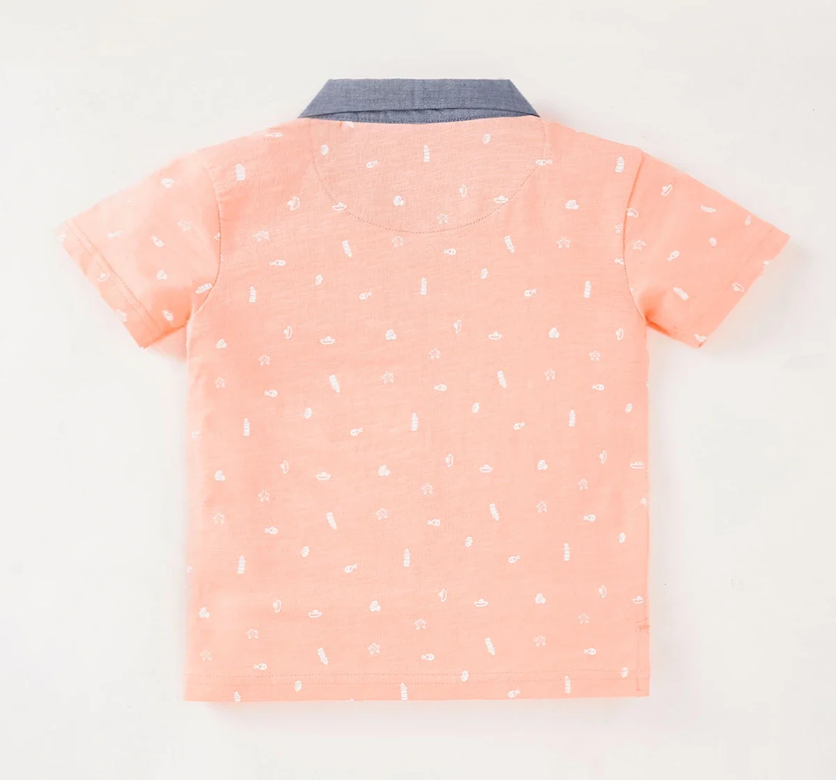 Boys Half Sleeves Collar Neck Tee