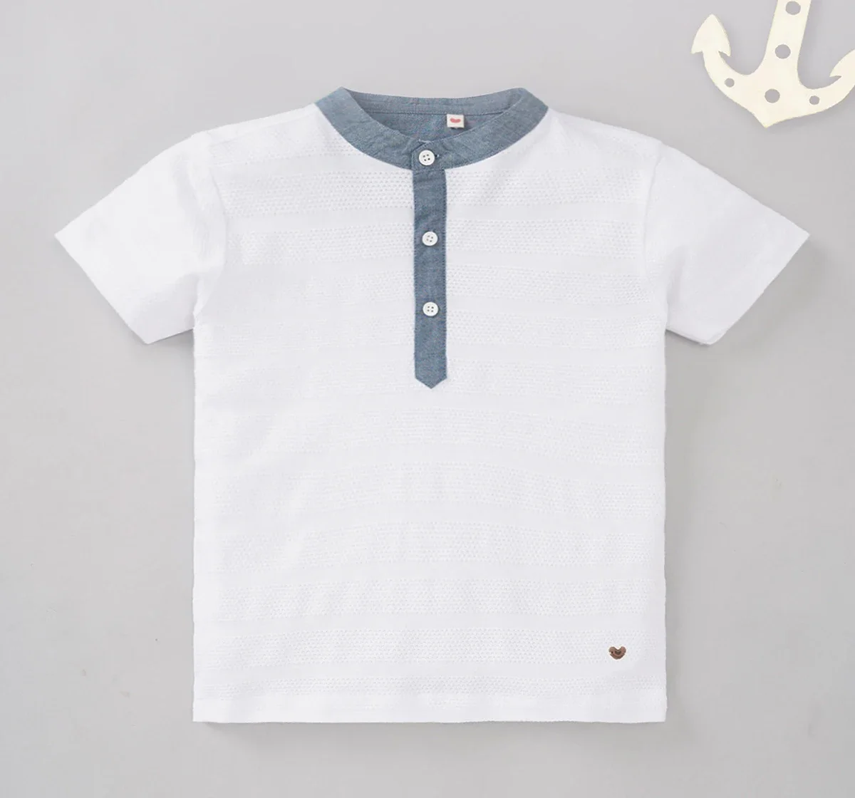 Boys Half Sleeves Henley Tee