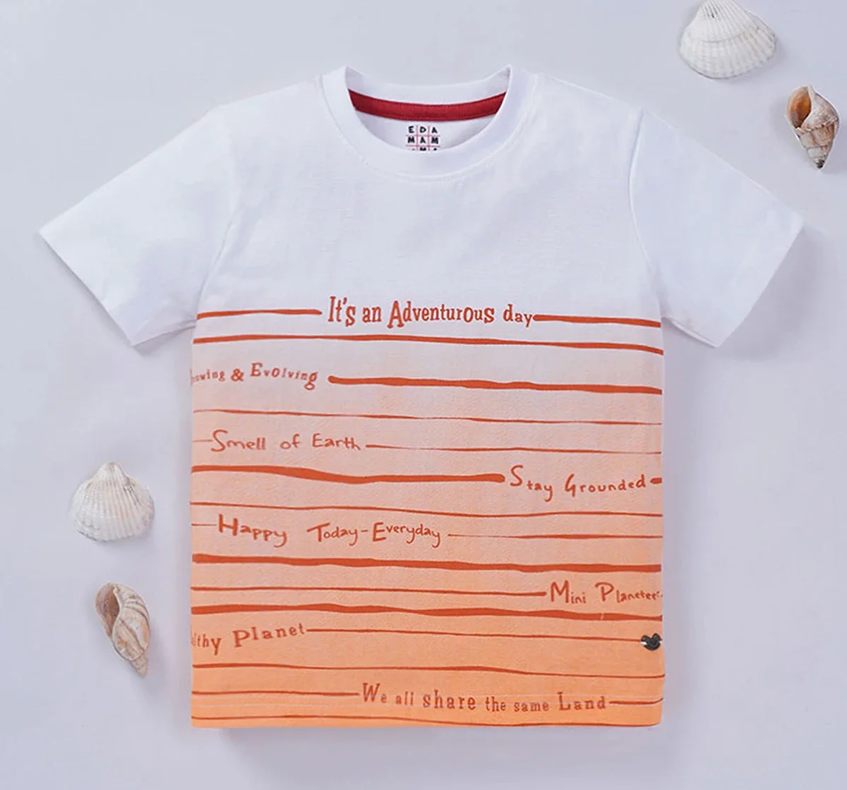 Boys Ombre Tee With Placement Print