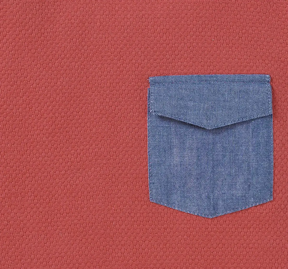 Boys Front Chambray Pocket Tee