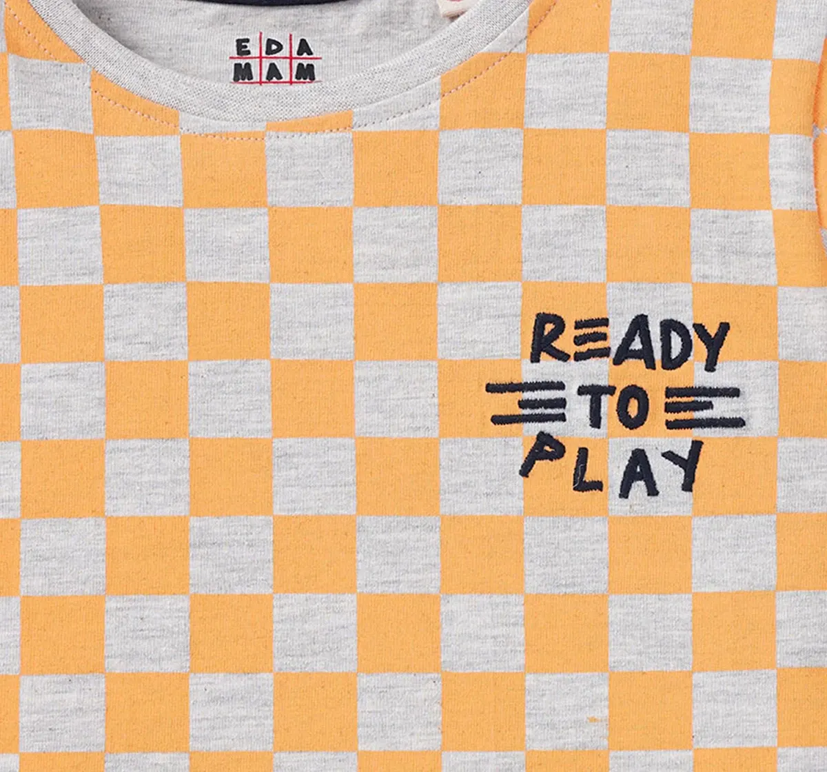 Boys Check Printed Tee