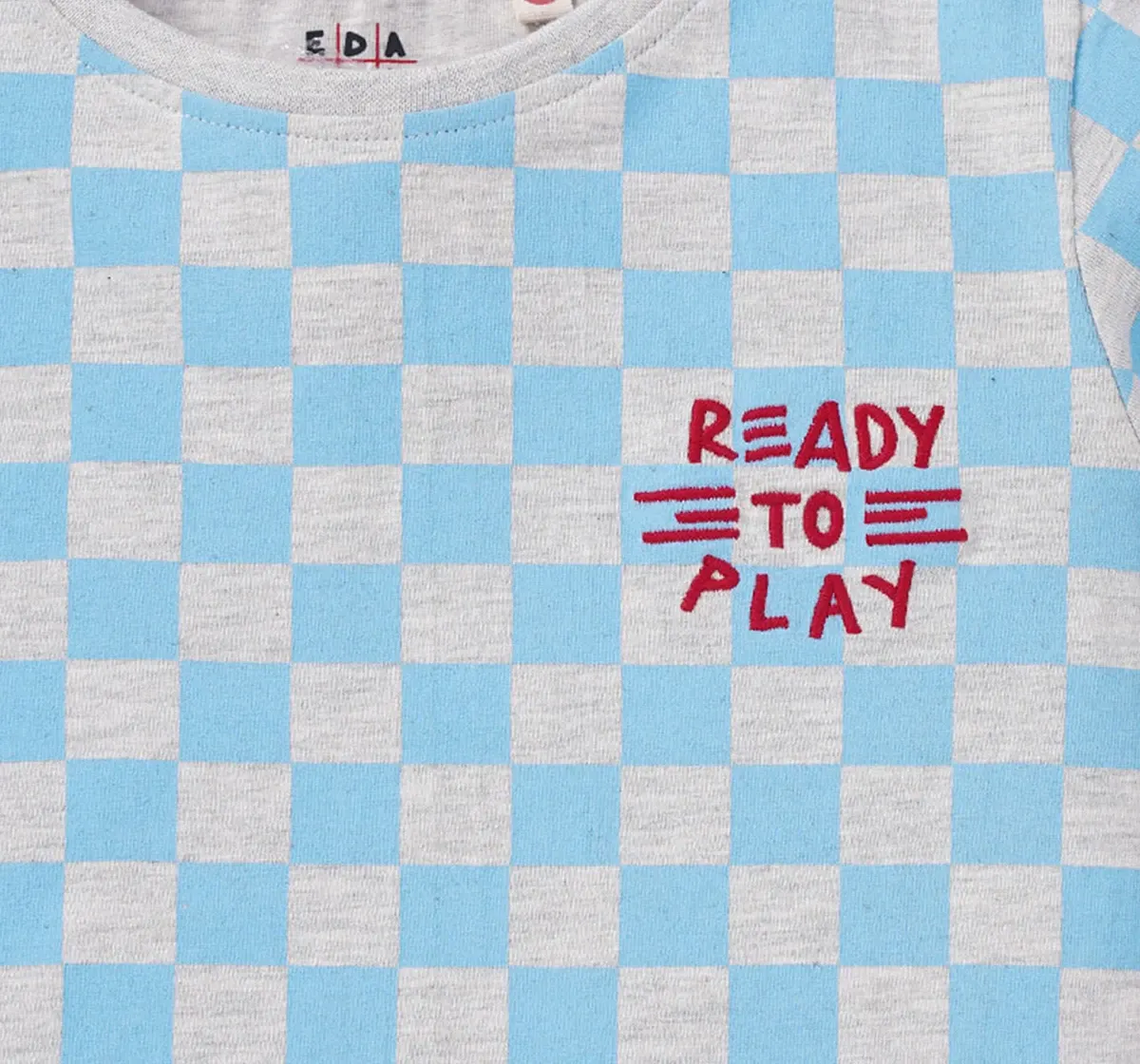 Boys Check Printed Tee