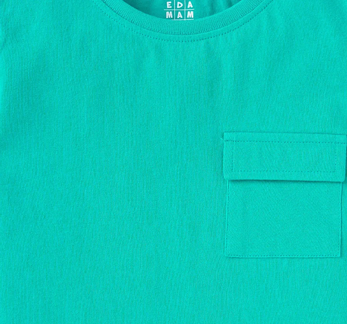 Boys Solid Front Pocket Tee