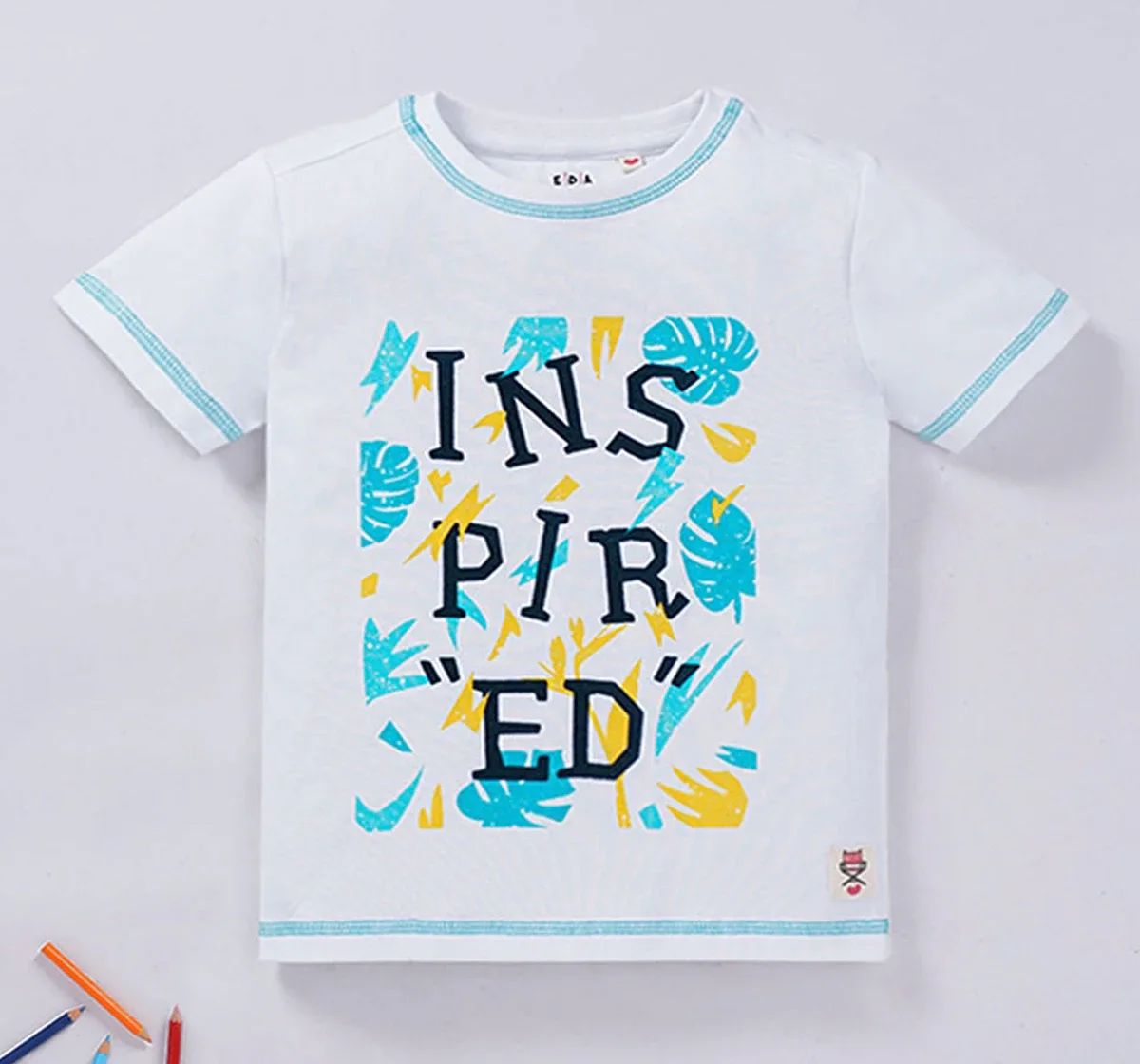 Boys Printed Tee With Felt Details