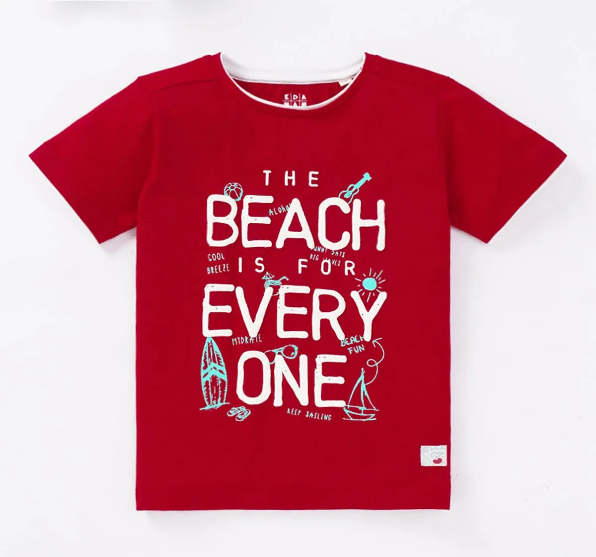 Boys Mock Layering Chest Print Tee