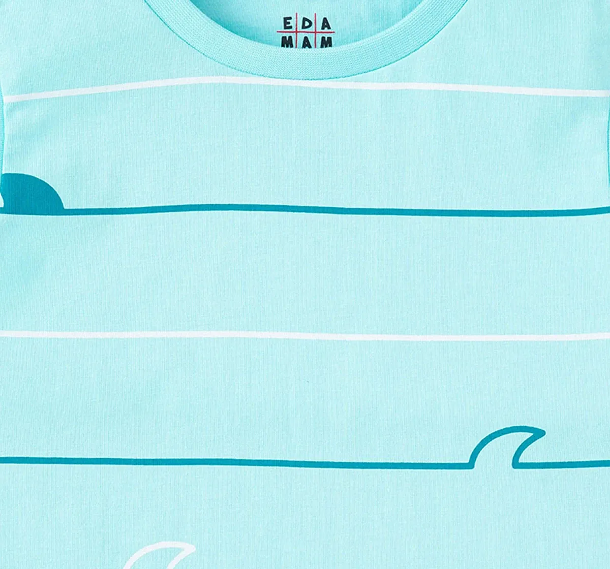 Boys Shark Stripe Print Vest Tee