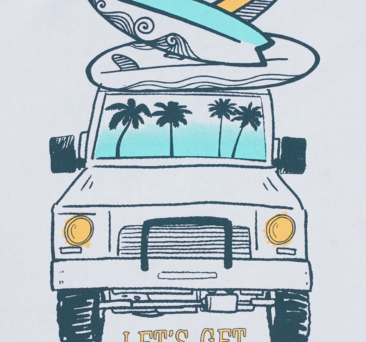 Boys Beach Van Print Vest Tee