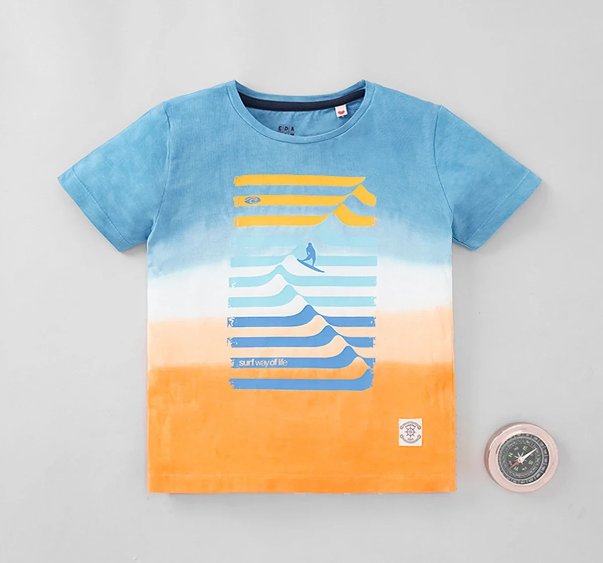 Boys Tie Dye Tee With Print