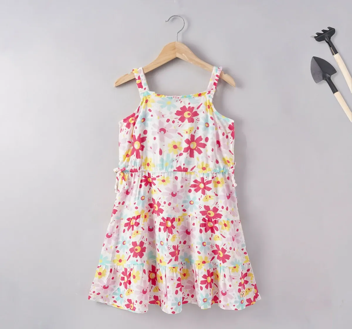Girls Strappy Floral Dress