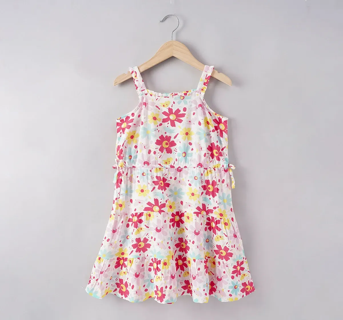 Girls Strappy Floral Dress