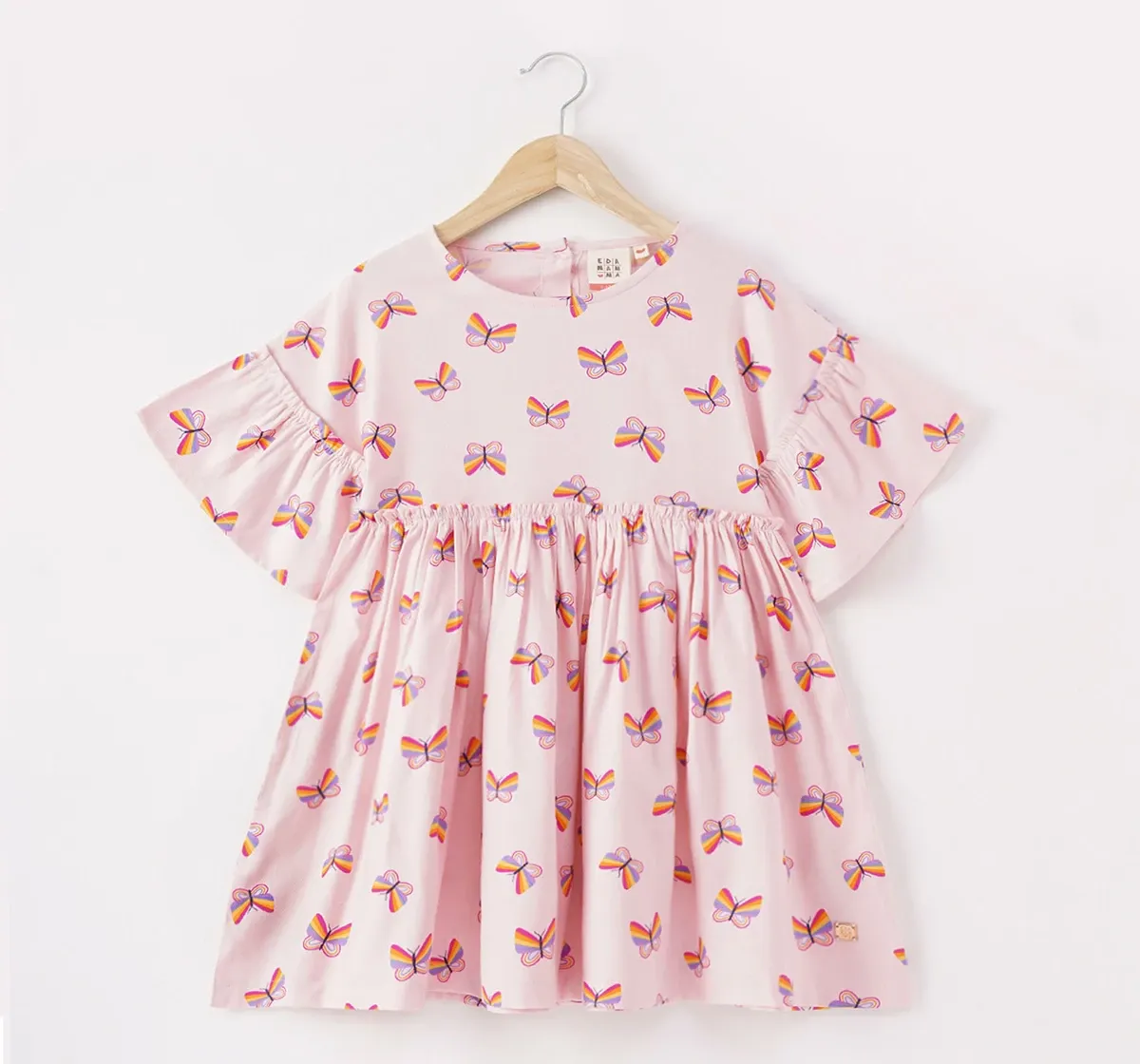 Girls Drop Shoulder Butterfly Dress