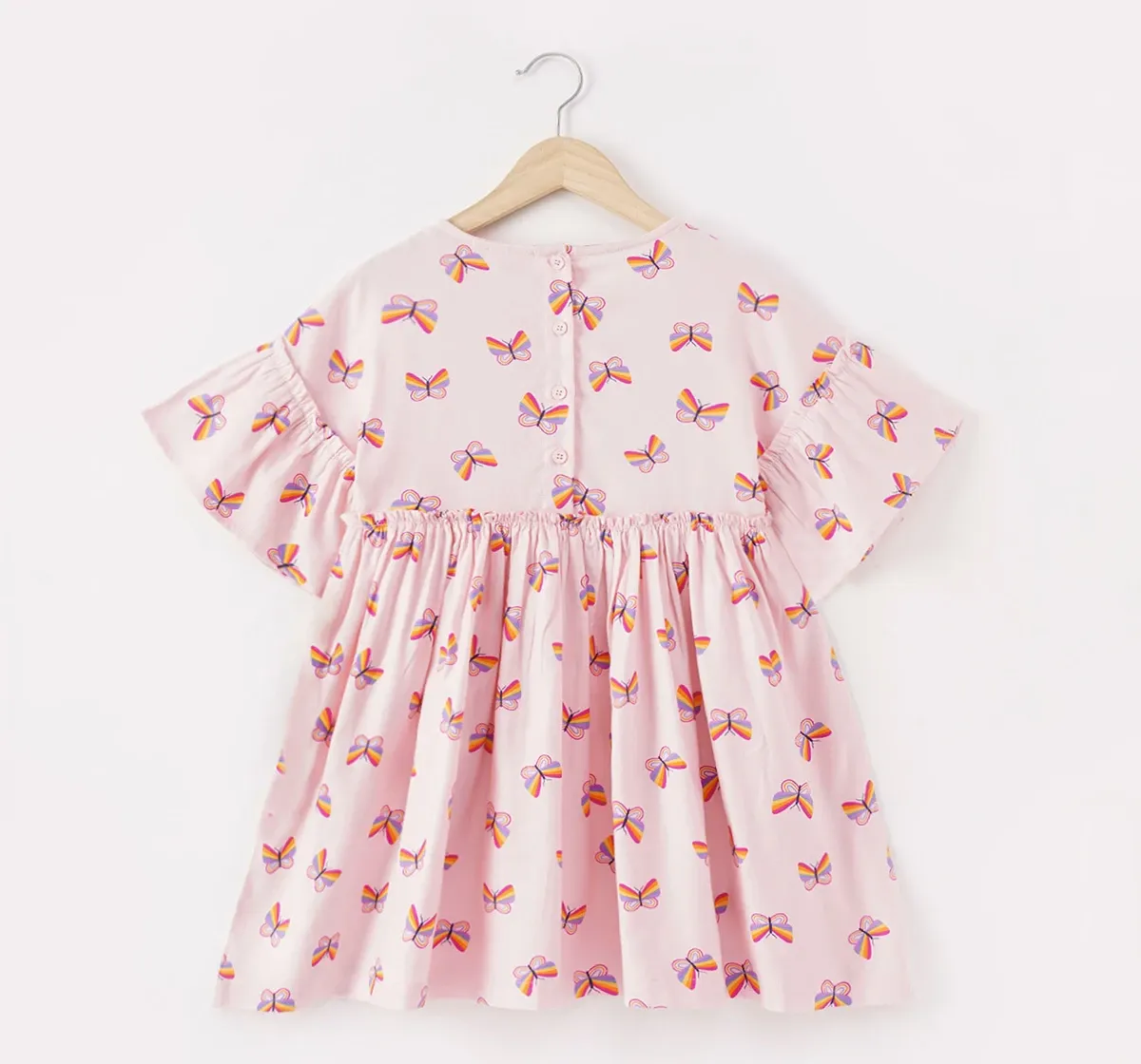 Girls Drop Shoulder Butterfly Dress