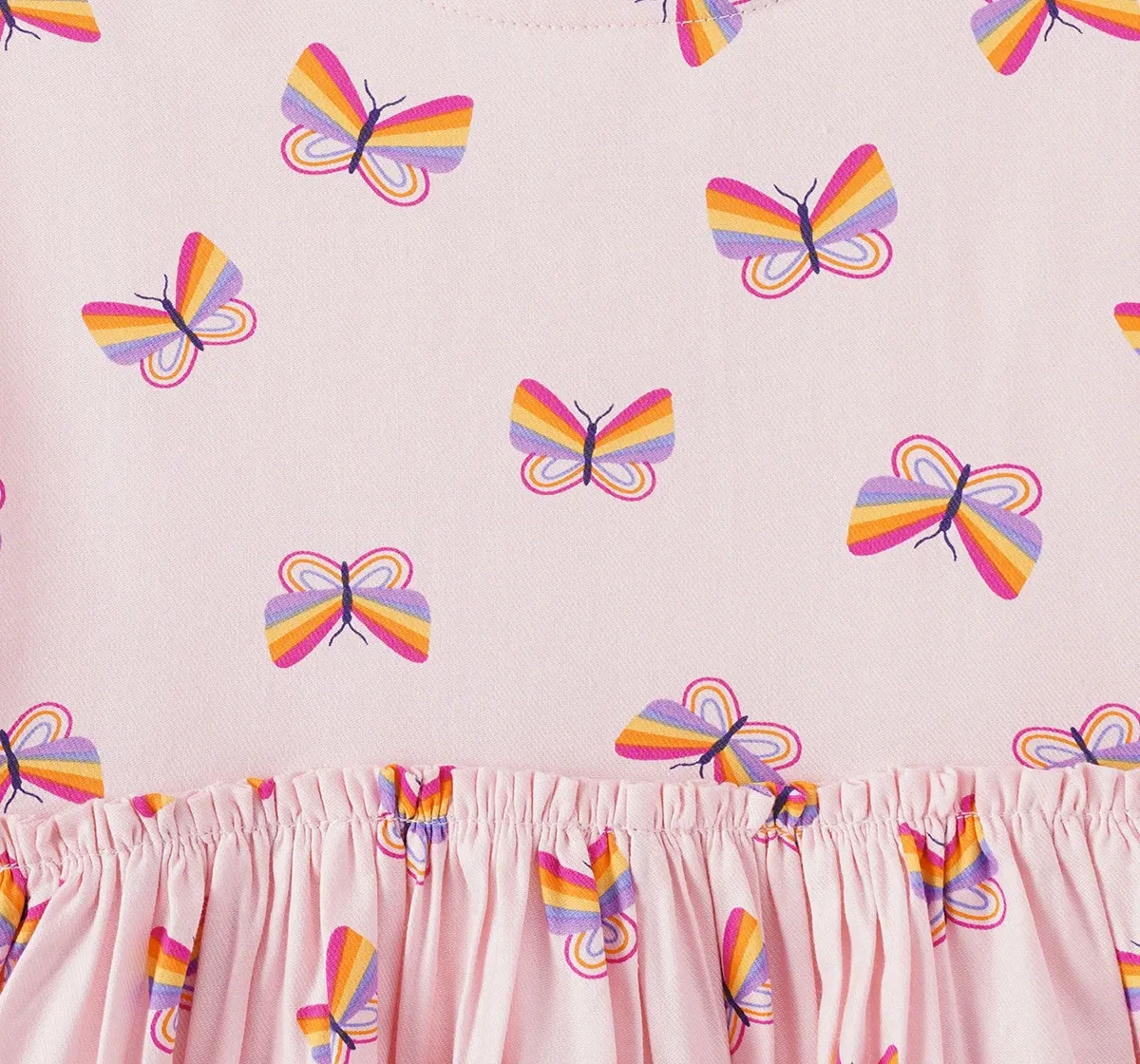 Girls Drop Shoulder Butterfly Dress