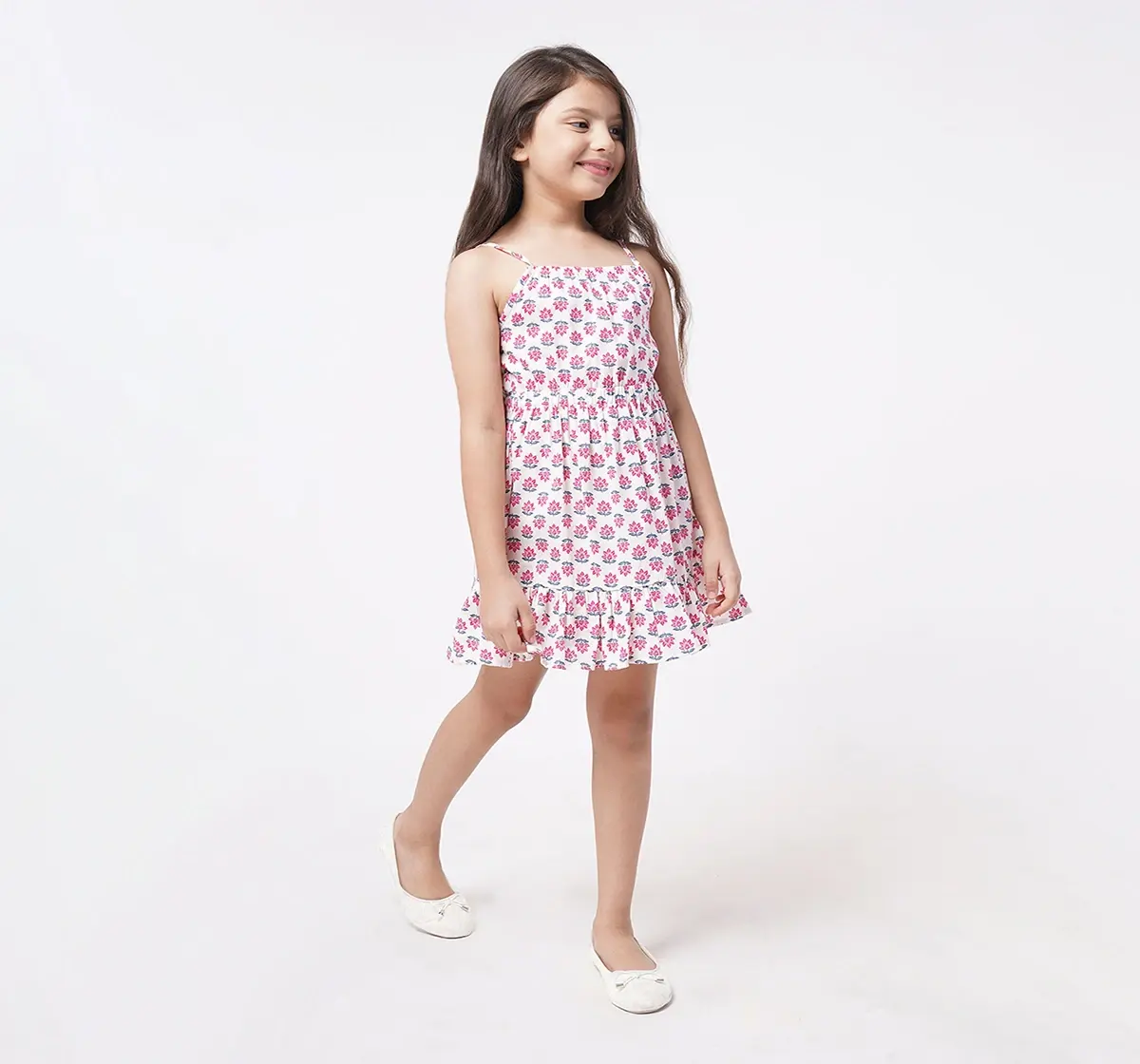 Girls Floral Strappy Dress