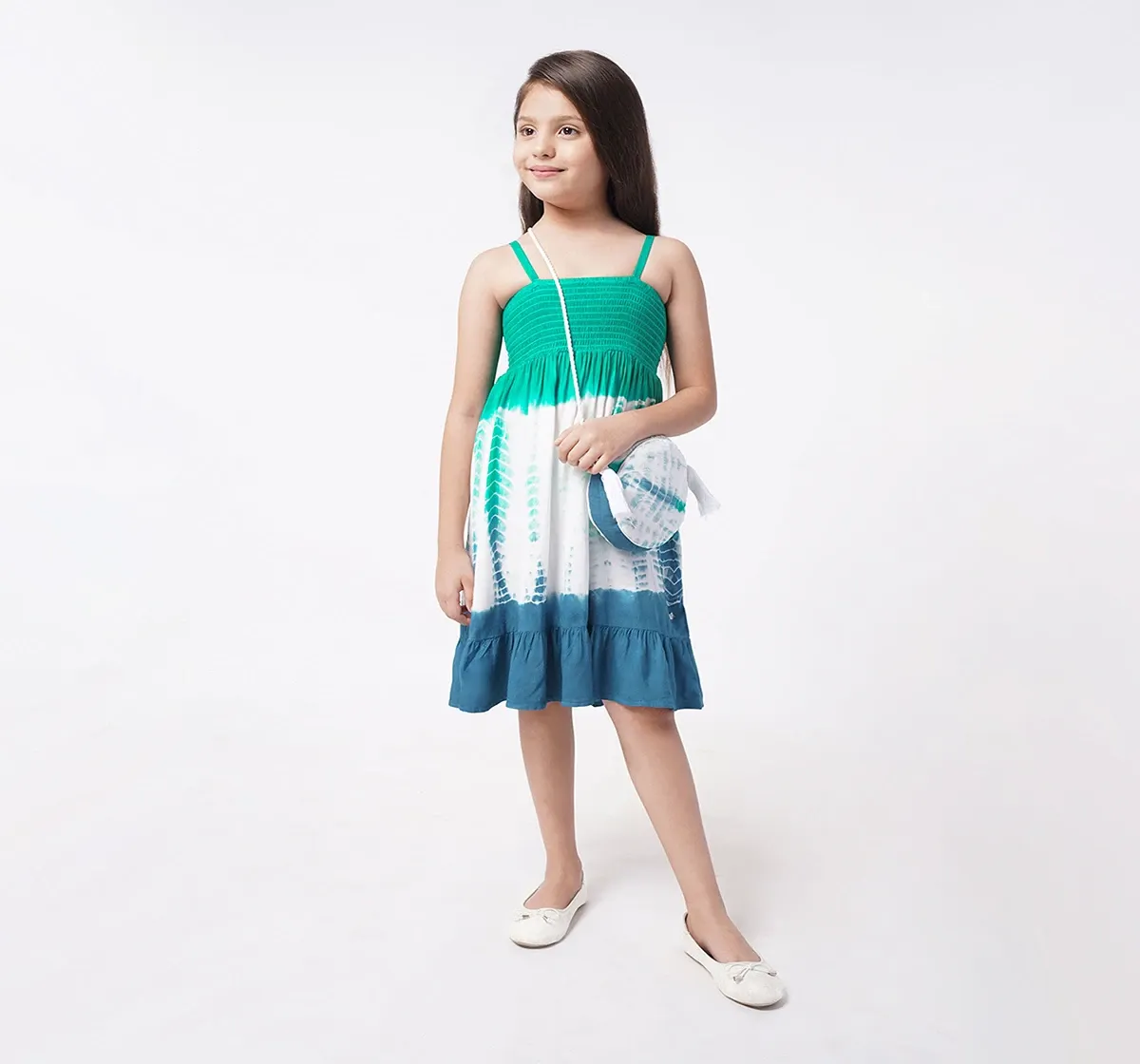 Girls Dress With Sling Bag