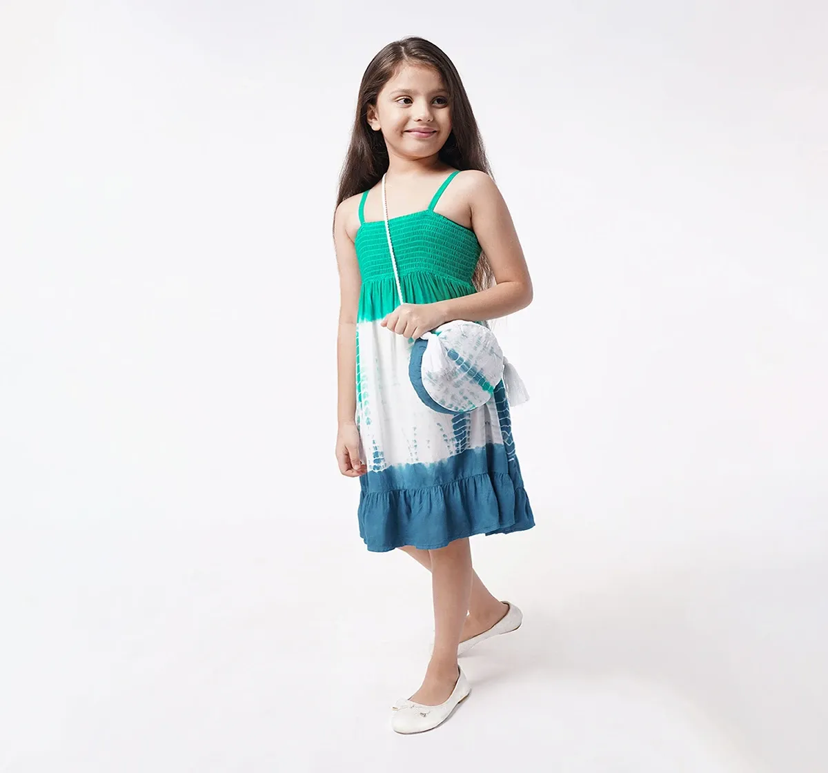 Girls Dress With Sling Bag