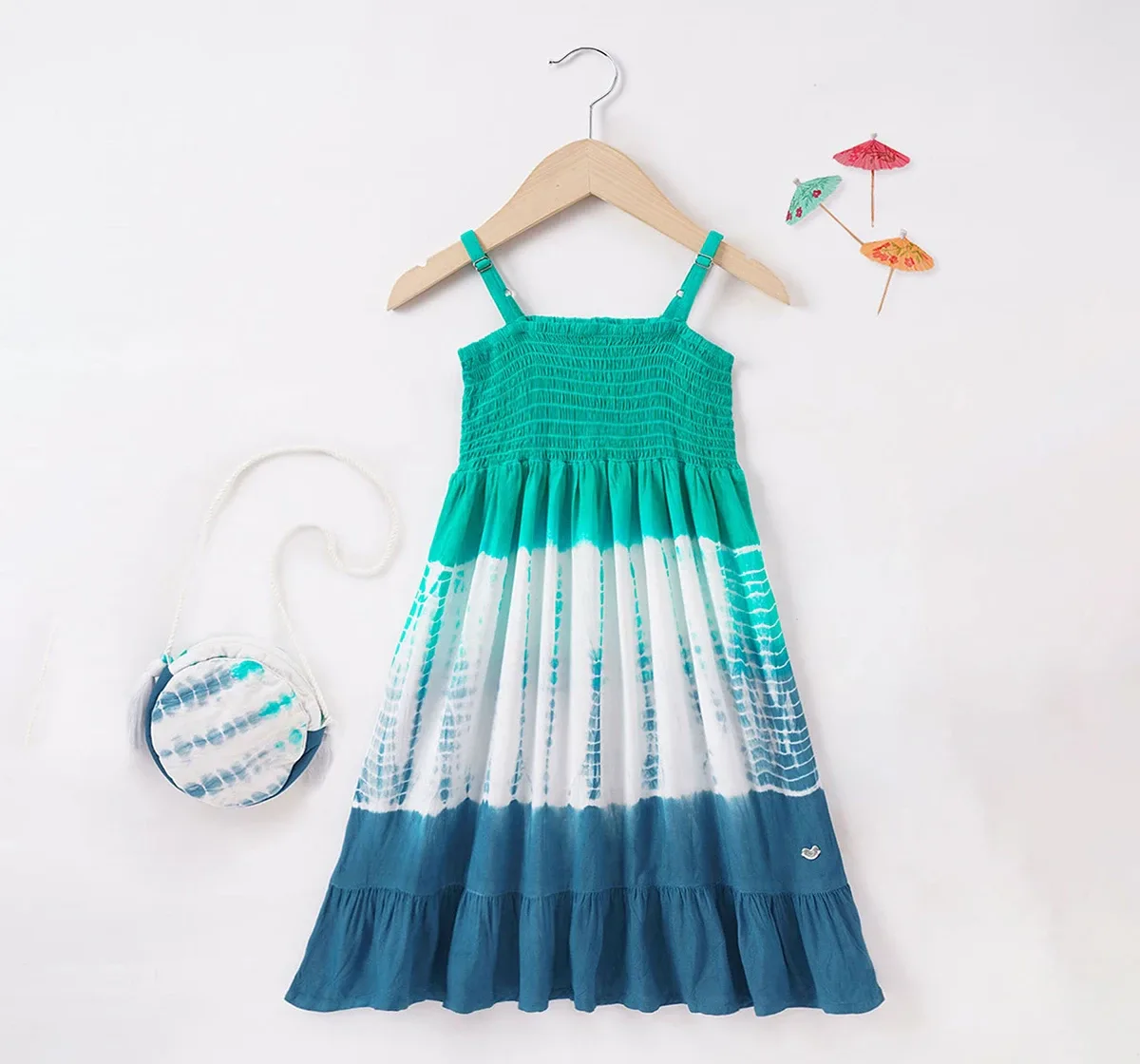 Girls Dress With Sling Bag