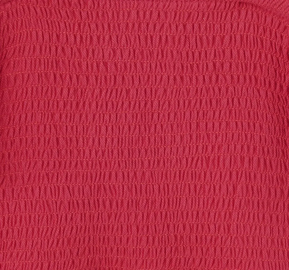 Girls Smocking Dress With Puff Sleeves