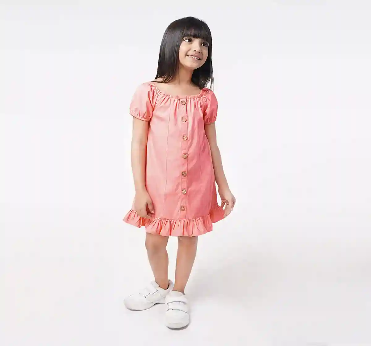 Girls Buttoned Dress