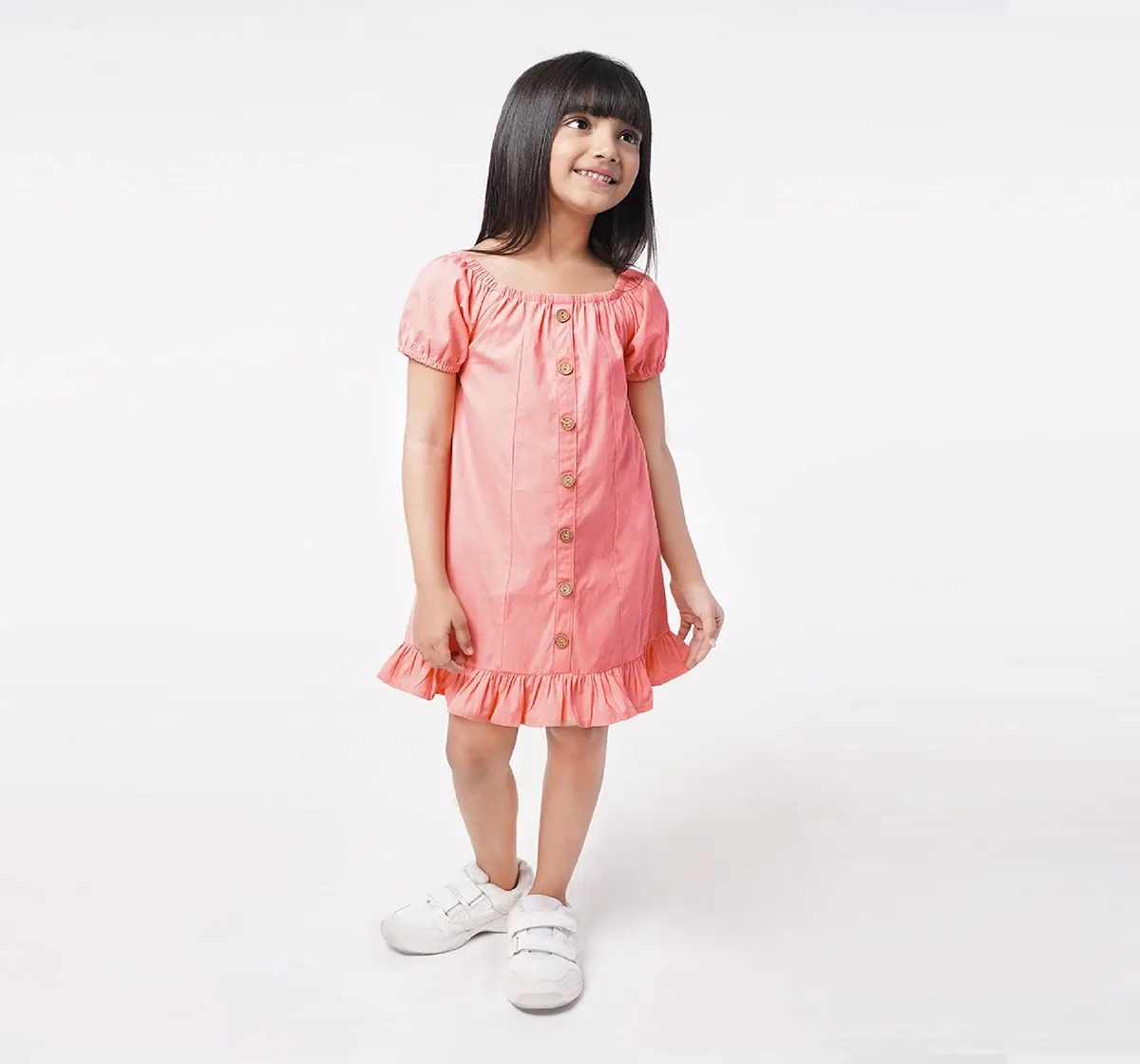 Girls Buttoned Dress