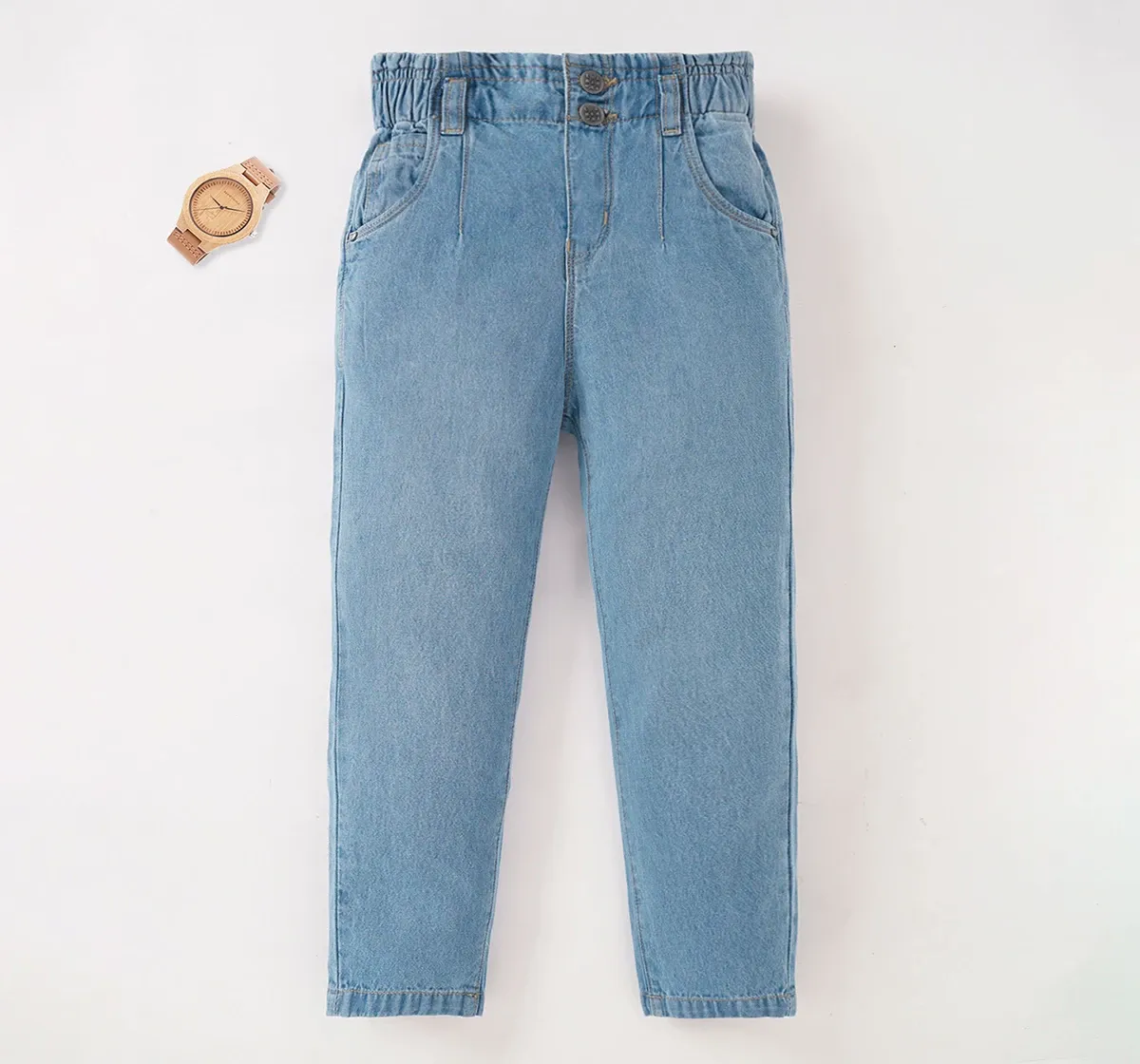 Girls Paper Bag Denim Jeans